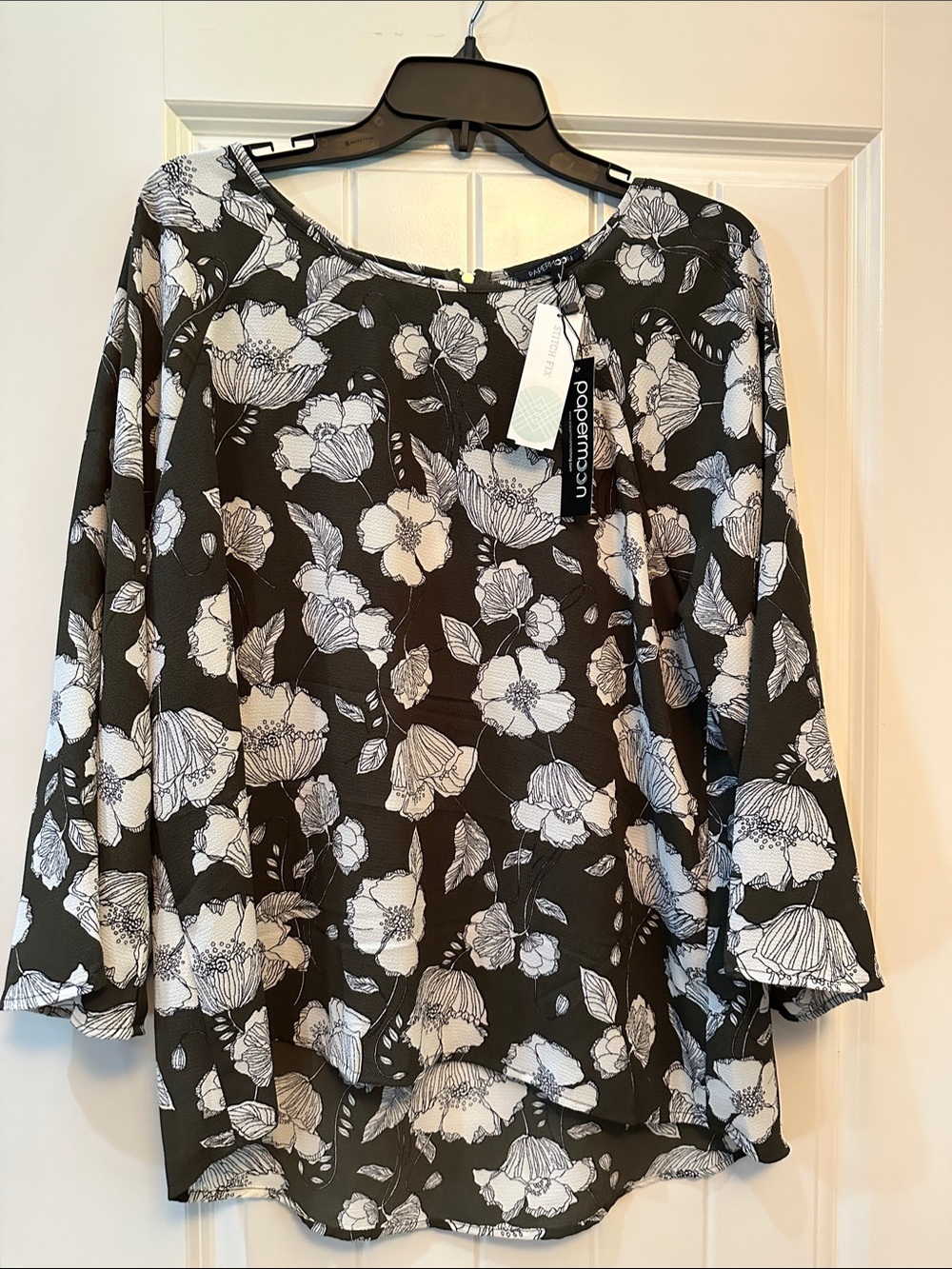 Papermoon Black and White Floral Tunic